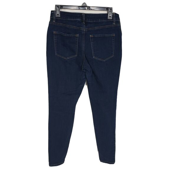 Maurices Womens Jeans Size Medium Reg Blue High Rise Stretch Dark Wash Skinny - Picture 2 of 10